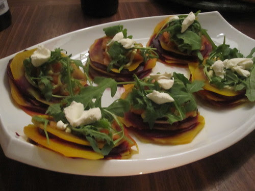 beet and smoked salmon napoleons
