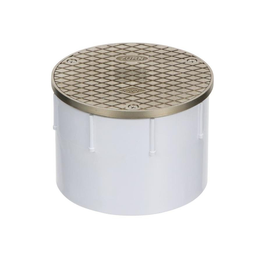 Zurn Abs Adjustable Floor Cleanout 8211 4 In Round Nickel Cover In The Shower Drains Department At Lowes Com