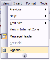 outlook message headers