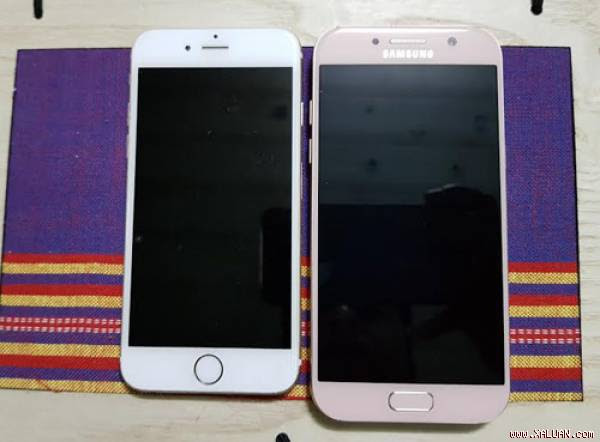 Màn hình của iPhone 6 chỉ có kích thước 4,7 inch, trong khi Galaxy A5 2017 là 5,2 inch