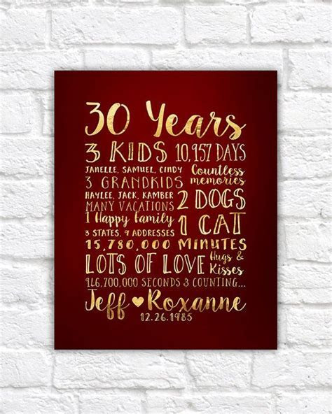 Best 25  30 year anniversary ideas on Pinterest   25 year  