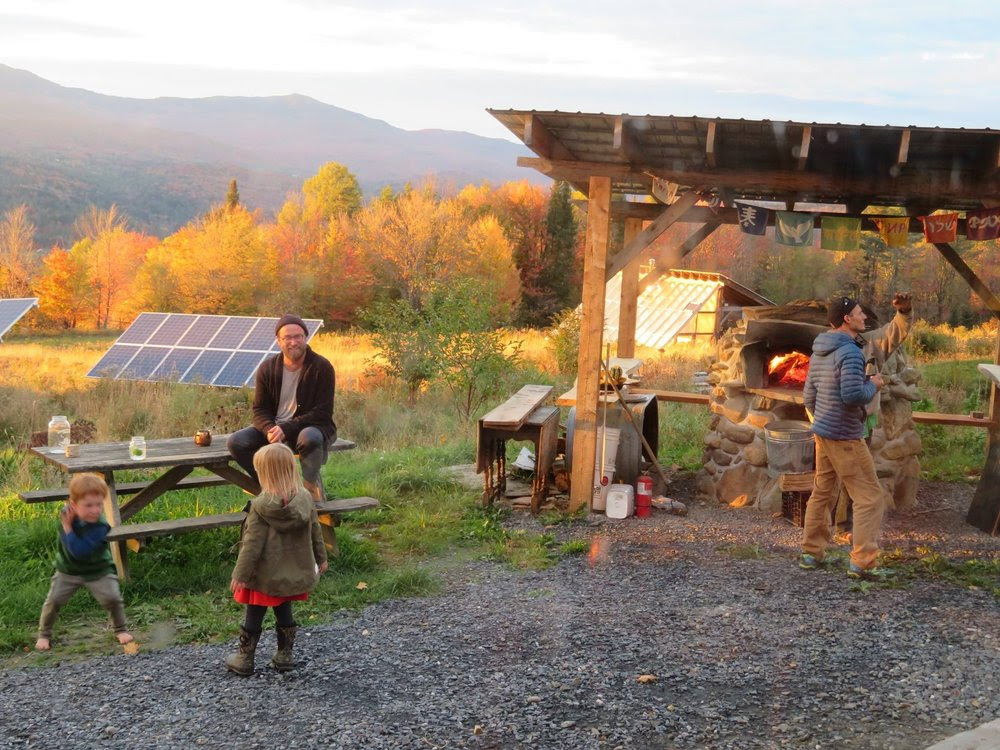 Pizza night at Good Heart Farm in Worcester, Vermont with new friends, including owner-farmer Edge Fuentes and owner-farmer-writer Kate Spring. Beautiful evening with beautiful people!