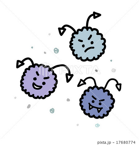 ばいきんホコリのイラスト素材