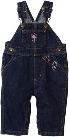 Carhartt Baby-girls Infant Washed Denim Overall Bib, Medium Wash, 24 Months