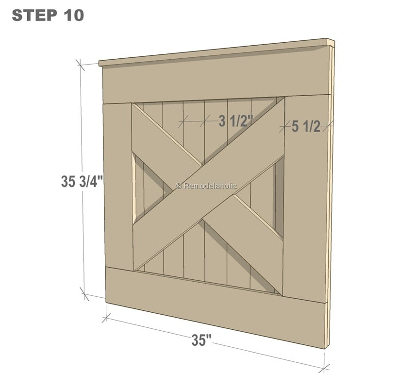 Free Plans DIY Barn Door Baby Gate for Stairs