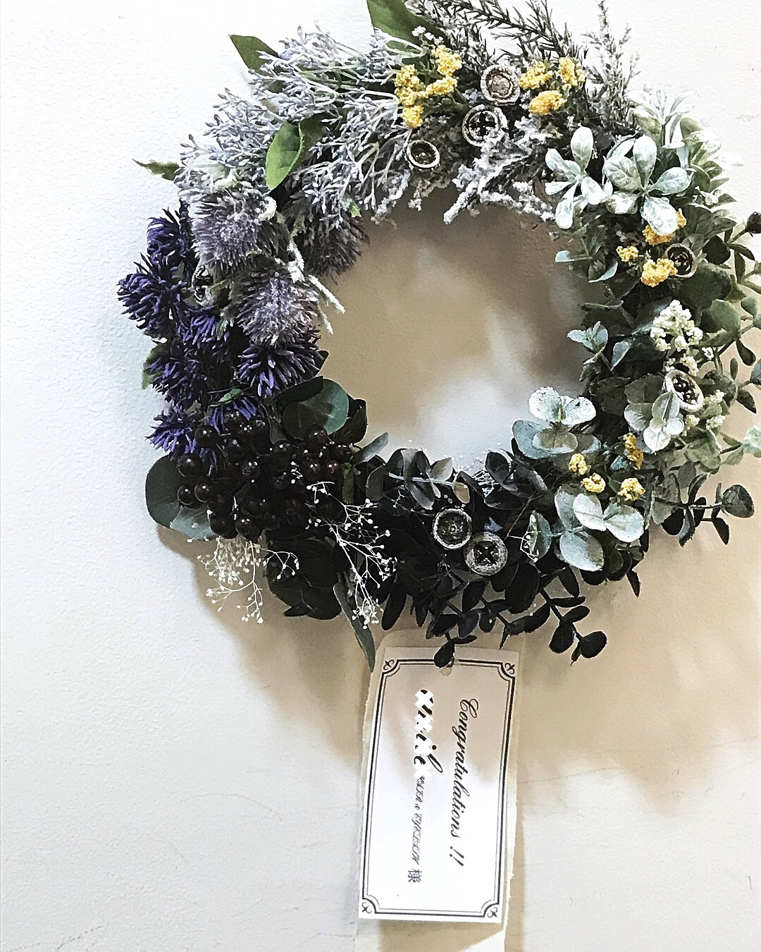 美容室の開店祝いに オリジナルリース スノードロップ Snowdrop 阿佐ヶ谷 荻窪 吉祥寺の駅近の美容室