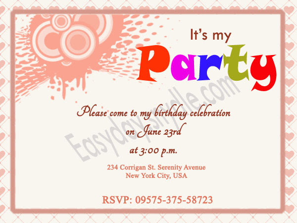 10+ Birthday Invite Wording Decision – Free Wording ...