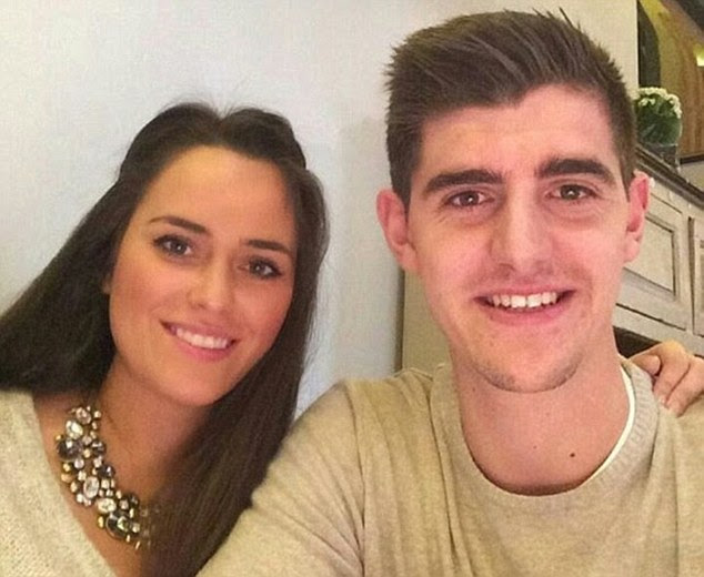 Courtois and his girlfriend Marta Dominguez have been together since the player was at Atletico Madrid