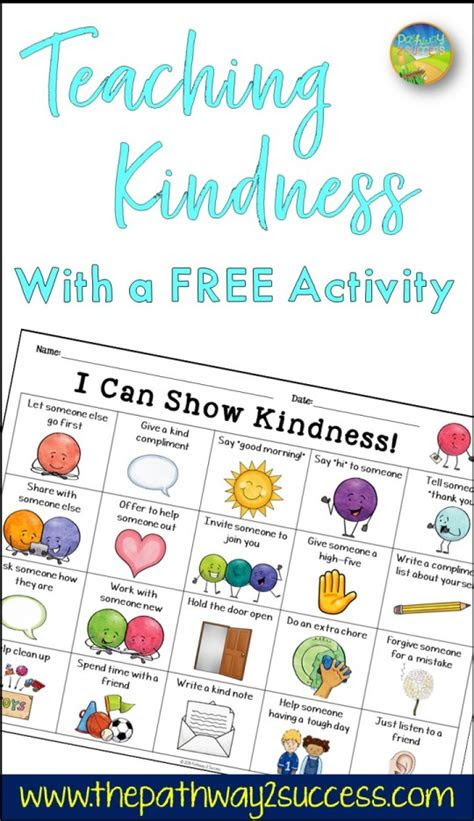  teaching kindness with a free activity the pathway 2 success