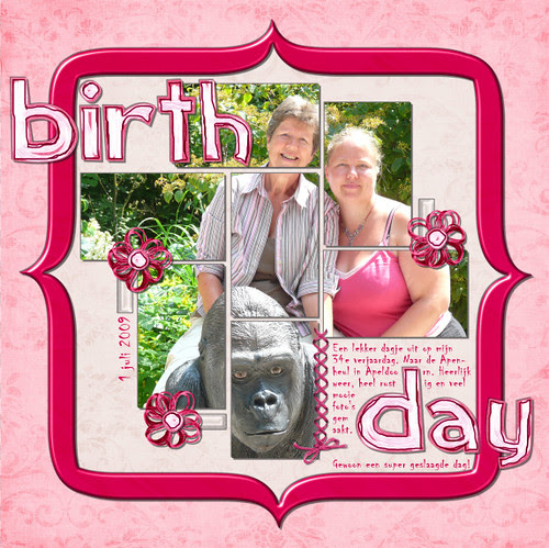 Digital Scrapbooking - Birthday (in the Apenheul)