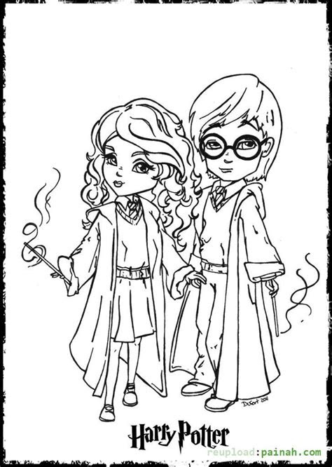harry potter coloring pages printable cartoon cute