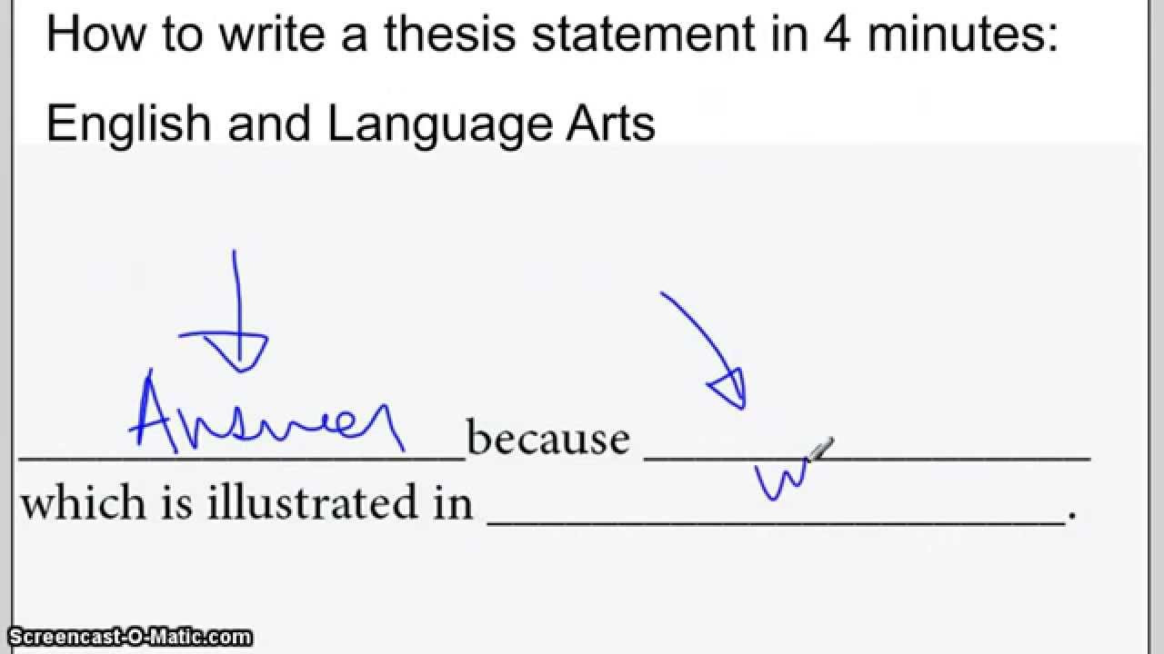 how to write a paper with thesis statement