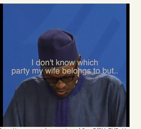 Watch President Buhari Say "My Wife Belongs To My Kitchen" (Video)