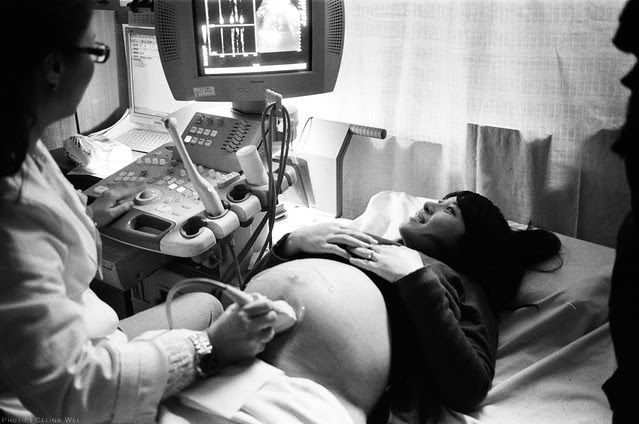Hana's prenatal exam