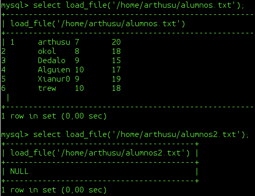 Load data local infile