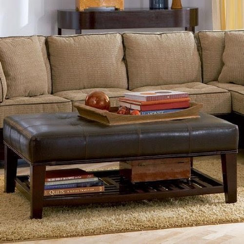Cyber Monday Ottoman in Beige Chenille with Dark Brown - Coaster Deals