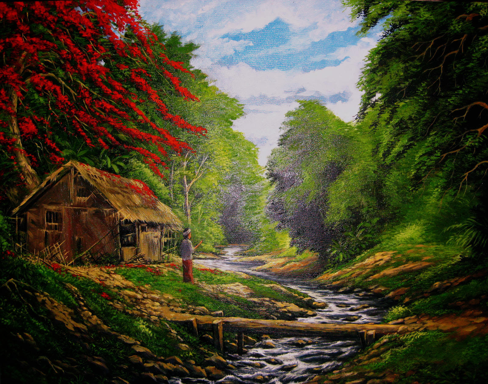Gambar Mewarnai Pemandangan Yang Bagus 
