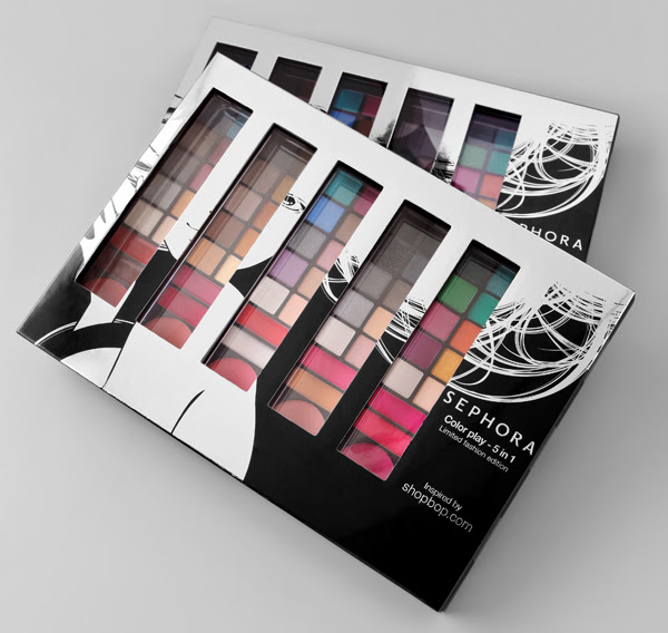 The set includes five different color palettes that each include ten 