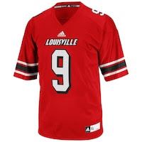 adidas Louisville Cardinals #9 New Replica Football Jersey - Red