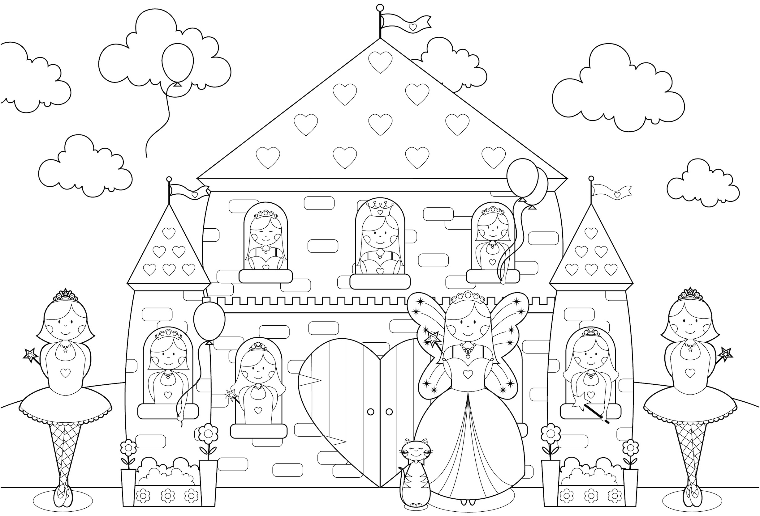 Pour télécharger et imprimer ce coloriage princesse cliquez ici
