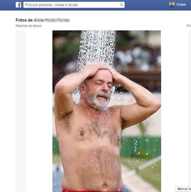 Link errado no site de Dilma mostra foto de Lula sem camisa durante banho