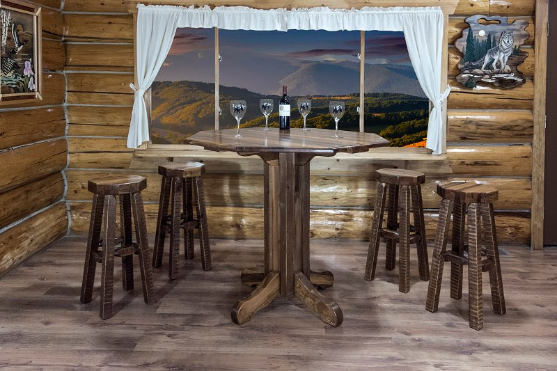 pub style table and chairs with drop leaf