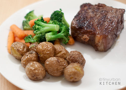 Roasted Potato steak dinner