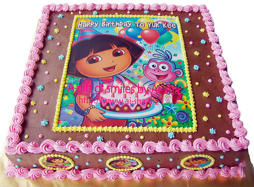 Birthday Cake Edible Image Dora The Explorer