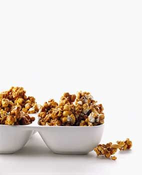 Caramel Clusters  popcorn recipe Corn Epicurious.com Recipe at caramel epicurious