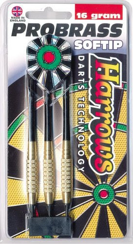  Harrows - Jeu de Fléchettes - Embout Nylon - Pro Brass - 16 GK