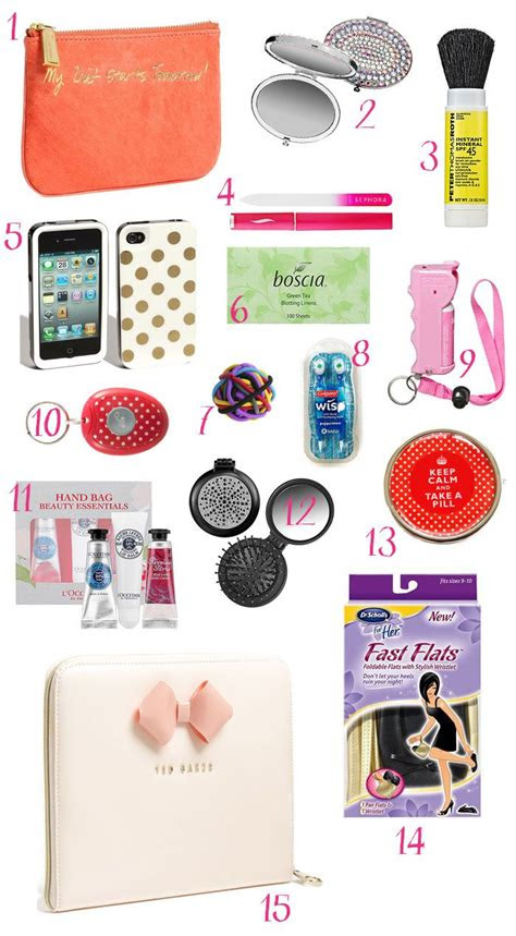 handbag essentials whats purse pinterest