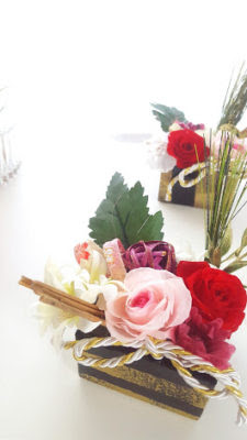 お正月のアレンジメントの簡単な作り方 プリザーブドフラワーで手作り 花づくし 色々なお花を楽しみつくします
