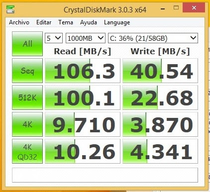 Crystaldiskmark Test