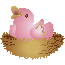 ひな No 192 鳥の巣とヒナのイラスト アイコン 条件付フリー素材集 スマホなど携帯電話対応