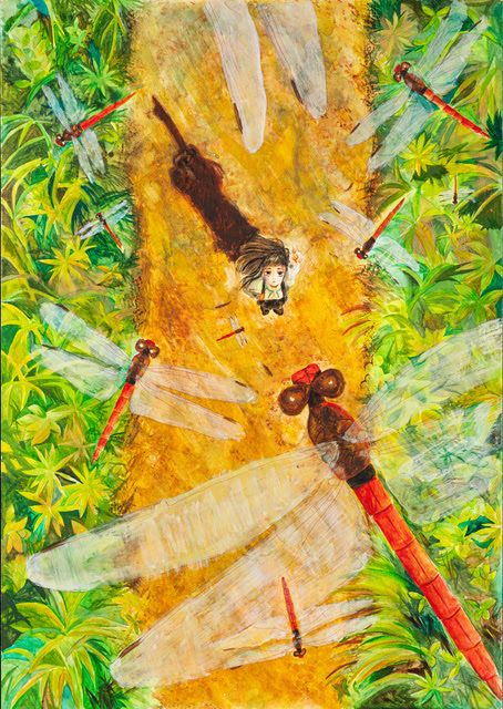 環境大臣賞に仁愛女子高 酒井さん トンボ絵画コン Tonbo Translations