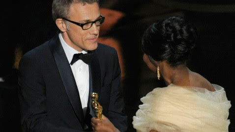Christoph Waltz accepting his Oscar for Best Supporting Actor ap chris waltz kb 130224 wblog Oscars 2013: Academy Awards Live Updates
