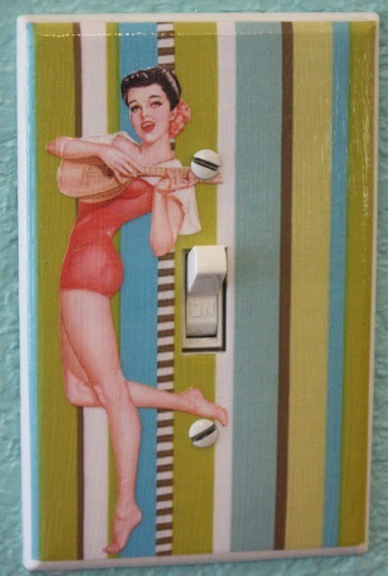 Pin Up Ukulele. Ukulele Pinup Light Switch Cover Standard cover measures approximately