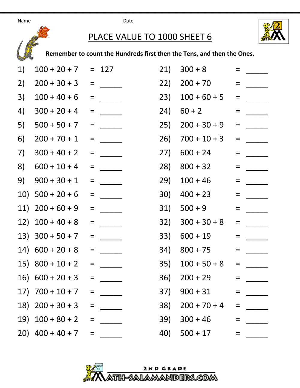 math-place-value-worksheets-to-1000-6.gif (1000×1294) | Algebra ...