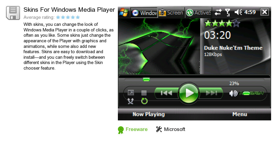 free media player skins download