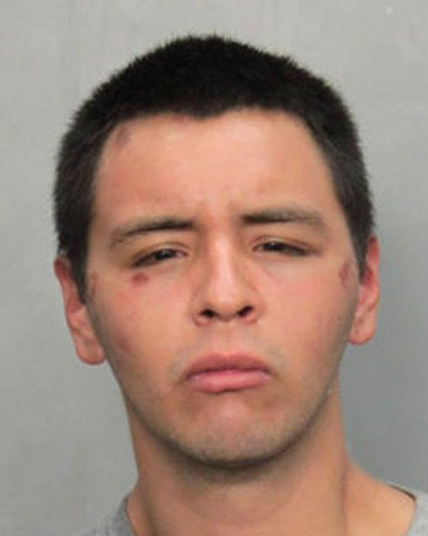 Brandon De Leon, who allegedly tried to bite and threatening to eat two policemen in Miami