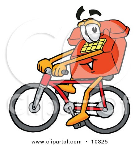 cartoon girl riding a bike