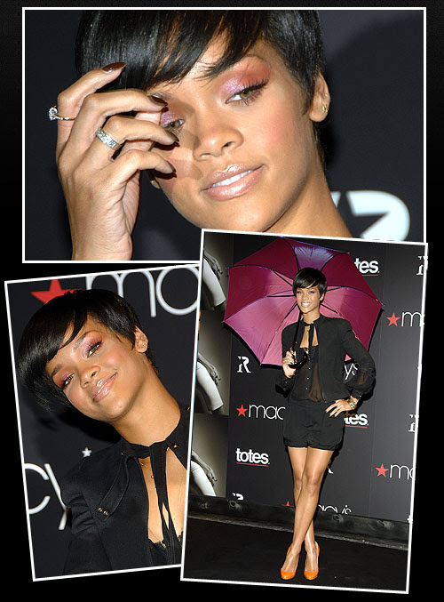 rihanna no makeup. Rihanna eyeshadows look like a