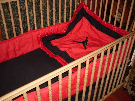 Nursery Crib Bed Set - Jumpman Air Jordan Nike theme - boy or girl