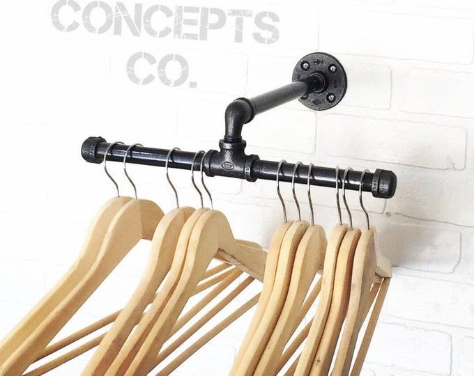 Clothes Rack Made From Galvanized Pipe : Free tutorial: DIY Clothes Rack. This is so kool and very ... / This gallery main ideas wooden clothing rack, wooden clothes stand, narrow clothes rack, how to build a clothes rack with wood, galvanized pipe clothing rack, galvanized pipe clothes rack, pipe.