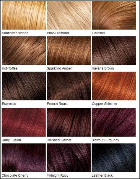  fall in love with hair color chart