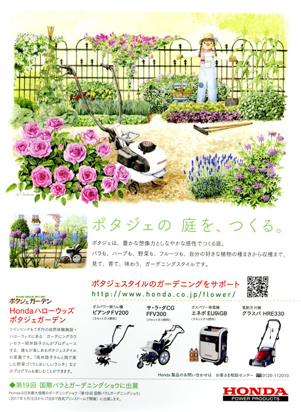 ホンダの汎用製品 清野典子 Noriko Seino の ガーデンイラストノート