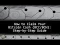 How To Claim Bitcoin Cash Fork