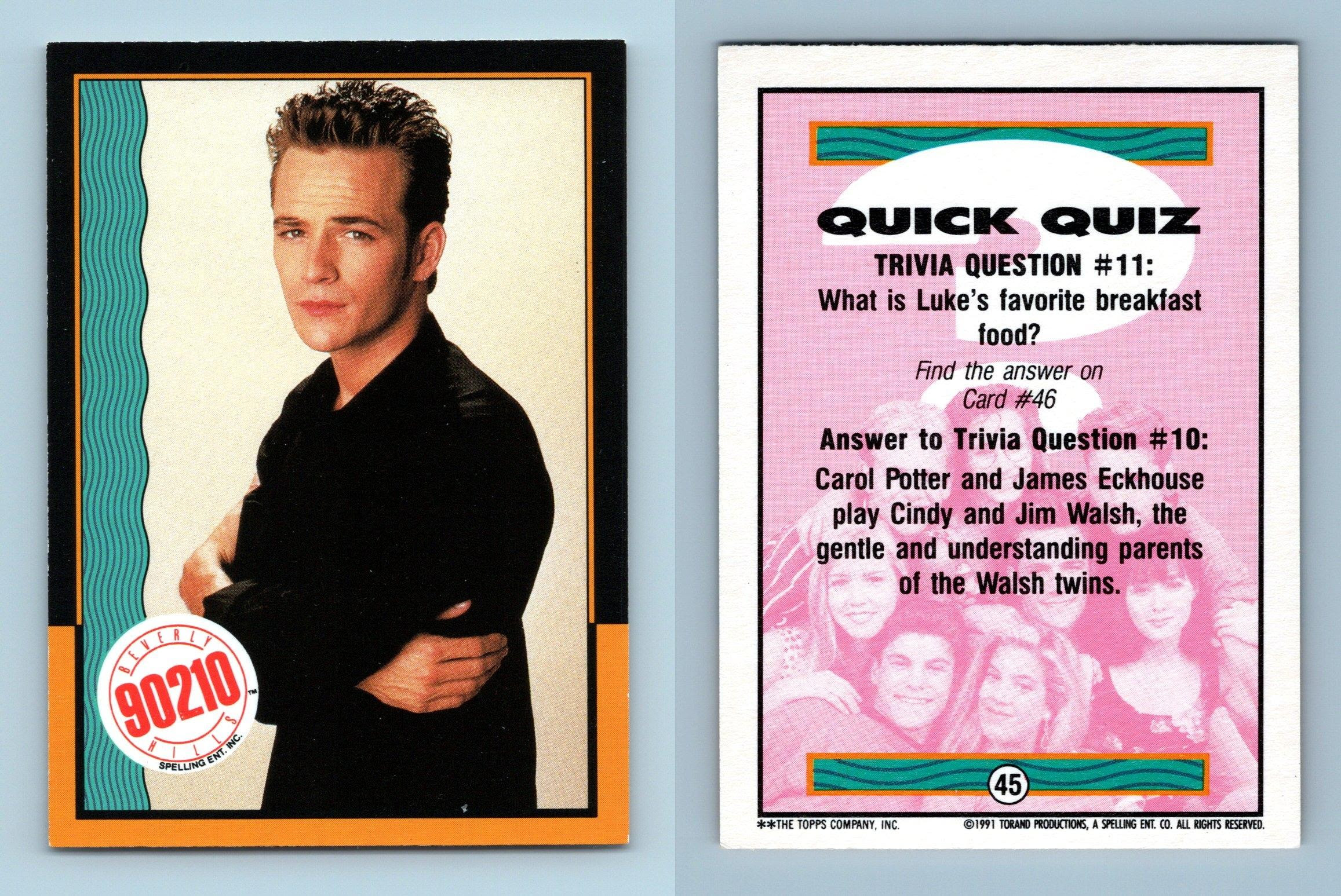 Quick Quiz 45 Beverly Hills 90210 Topps 1991 Trading Card
