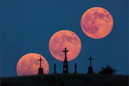 cemetery, dark, beautiful, moon, photography, sky, night