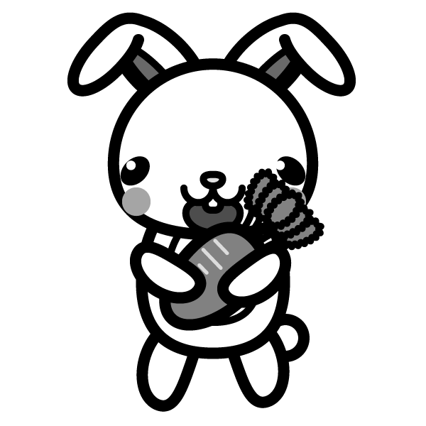 かわいいうさぎとにんじんの無料イラスト 商用フリー オイデ43